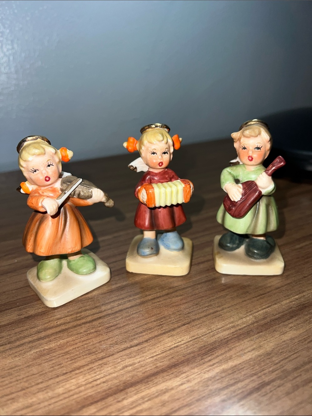Vintage Napcoware Ceramic Angel Musician Figurine flawed